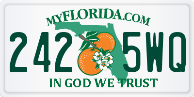 FL license plate 2425WQ