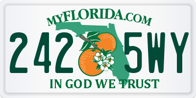 FL license plate 2425WY