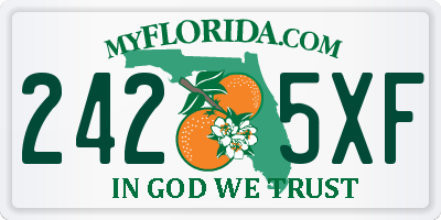 FL license plate 2425XF