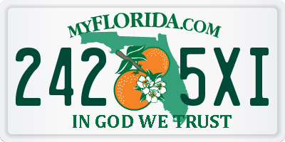 FL license plate 2425XI