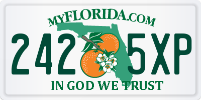 FL license plate 2425XP