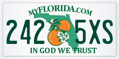 FL license plate 2425XS