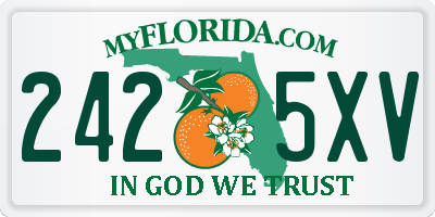 FL license plate 2425XV