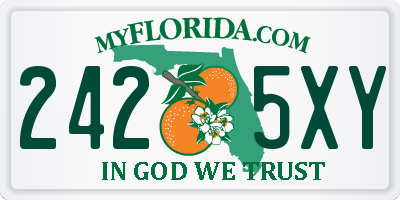 FL license plate 2425XY