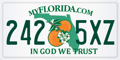 FL license plate 2425XZ