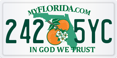 FL license plate 2425YC