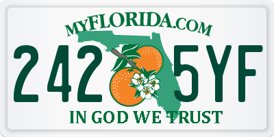 FL license plate 2425YF