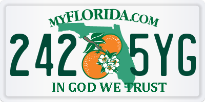 FL license plate 2425YG