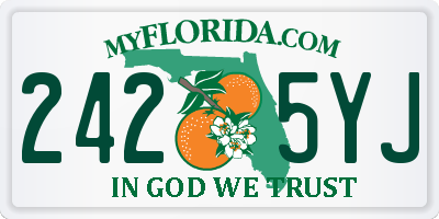 FL license plate 2425YJ
