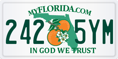 FL license plate 2425YM