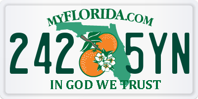 FL license plate 2425YN