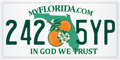 FL license plate 2425YP