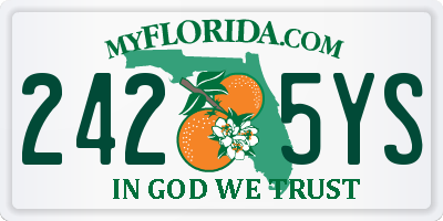 FL license plate 2425YS