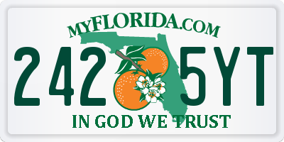 FL license plate 2425YT