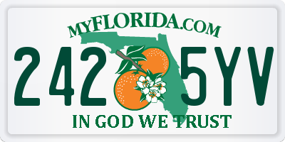 FL license plate 2425YV