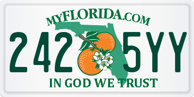 FL license plate 2425YY