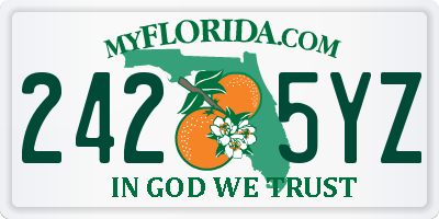 FL license plate 2425YZ
