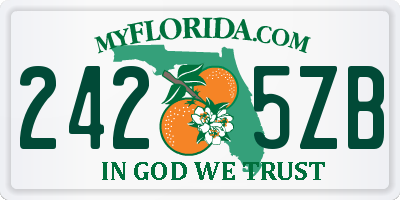 FL license plate 2425ZB