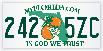 FL license plate 2425ZC