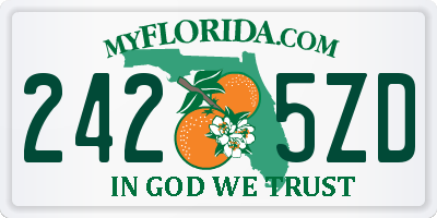 FL license plate 2425ZD
