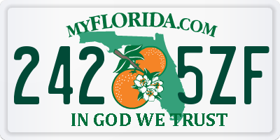 FL license plate 2425ZF