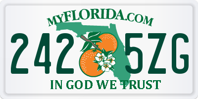 FL license plate 2425ZG