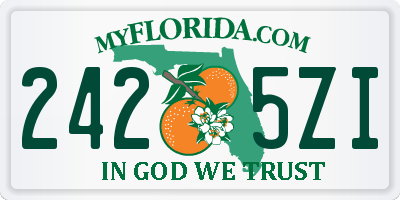 FL license plate 2425ZI