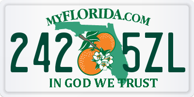 FL license plate 2425ZL