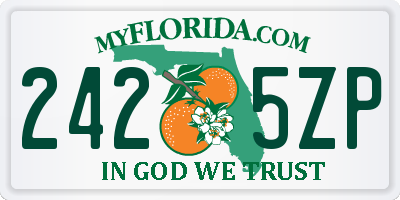 FL license plate 2425ZP