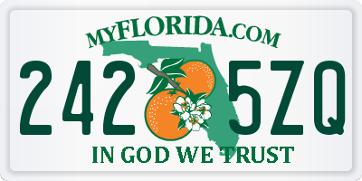 FL license plate 2425ZQ