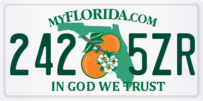 FL license plate 2425ZR