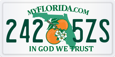 FL license plate 2425ZS
