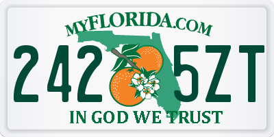 FL license plate 2425ZT