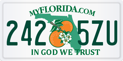 FL license plate 2425ZU