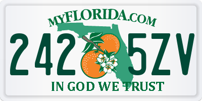 FL license plate 2425ZV