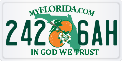 FL license plate 2426AH