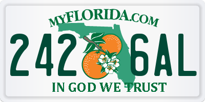 FL license plate 2426AL