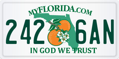 FL license plate 2426AN