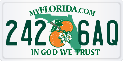 FL license plate 2426AQ