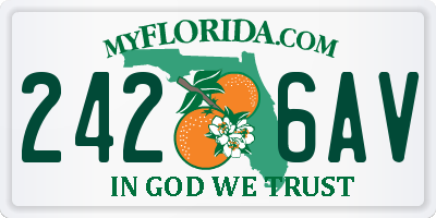 FL license plate 2426AV