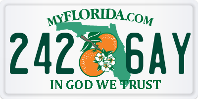 FL license plate 2426AY