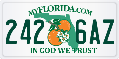FL license plate 2426AZ