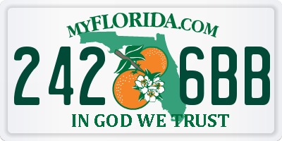 FL license plate 2426BB
