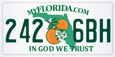 FL license plate 2426BH