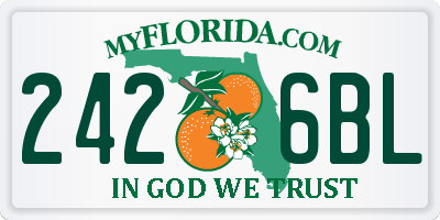 FL license plate 2426BL