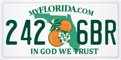 FL license plate 2426BR