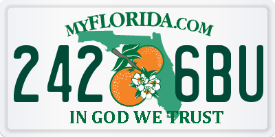 FL license plate 2426BU