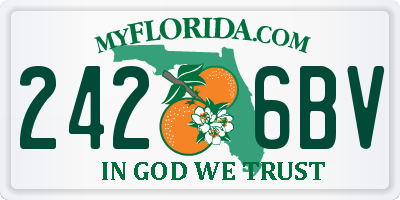 FL license plate 2426BV