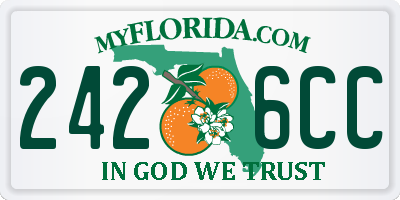 FL license plate 2426CC