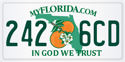 FL license plate 2426CD